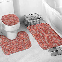 Red Hawaii Palaka Cowboy Bathroom Set Hawaiian Paniolo Festival Spirit LT19 Mat Set Only (3 pcs) One Size Red - Polynesian Pride