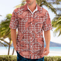 Red Hawaii Palaka Cowboy Hawaiian Shirt Hawaiian Paniolo Festival Spirit LT19 - Polynesian Pride