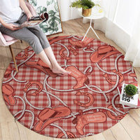 Red Hawaii Palaka Cowboy Round Carpet Hawaiian Paniolo Festival Spirit LT19 - Polynesian Pride