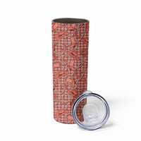 Red Hawaii Palaka Cowboy Skinny Tumbler Hawaiian Paniolo Festival Spirit LT19 - Polynesian Pride