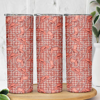 Red Hawaii Palaka Cowboy Skinny Tumbler Hawaiian Paniolo Festival Spirit LT19 - Polynesian Pride