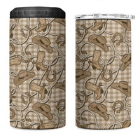 Beige Hawaii Palaka Cowboy 4 in 1 Can Cooler Tumbler Hawaiian Paniolo Festival Spirit LT19 One Size: 16 oz Beige - Polynesian Pride
