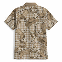 Beige Hawaii Palaka Cowboy Hawaiian Shirt Hawaiian Paniolo Festival Spirit LT19 - Polynesian Pride