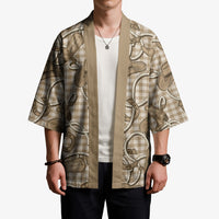 Beige Hawaii Palaka Cowboy Kimono Hawaiian Paniolo Festival Spirit LT19 - Polynesian Pride