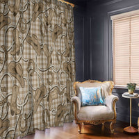 Beige Hawaii Palaka Cowboy Window Curtain Hawaiian Paniolo Festival Spirit LT19 - Polynesian Pride