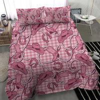 Pink Hawaii Palaka Cowboy Bedding Set Hawaiian Paniolo Festival Spirit LT19 - Polynesian Pride