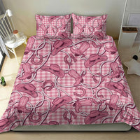 Pink Hawaii Palaka Cowboy Bedding Set Hawaiian Paniolo Festival Spirit LT19 - Polynesian Pride