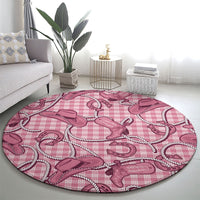 Pink Hawaii Palaka Cowboy Round Carpet Hawaiian Paniolo Festival Spirit LT19 - Polynesian Pride