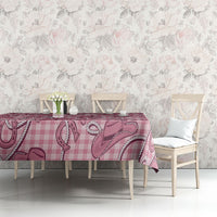 Pink Hawaii Palaka Cowboy Tablecloth Hawaiian Paniolo Festival Spirit LT19 - Polynesian Pride