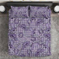 Purple Hawaii Palaka Cowboy Bedding Set Hawaiian Paniolo Festival Spirit LT19 Purple - Polynesian Pride