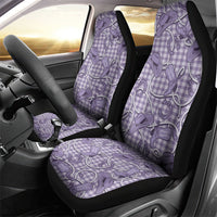 Purple Hawaii Palaka Cowboy Car Seat Cover Hawaiian Paniolo Festival Spirit LT19 - Polynesian Pride