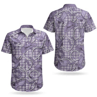 Purple Hawaii Palaka Cowboy Couples Matching Puletasi and Hawaiian Shirt Hawaiian Paniolo Festival Spirit LT19 - Polynesian Pride