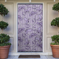 Purple Hawaii Palaka Cowboy Door Cover Hawaiian Paniolo Festival Spirit LT19 Purple - Polynesian Pride