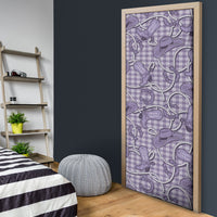 Purple Hawaii Palaka Cowboy Door Cover Hawaiian Paniolo Festival Spirit LT19 - Polynesian Pride