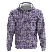 Purple Hawaii Palaka Cowboy Hoodie Hawaiian Paniolo Festival Spirit LT19 Pullover Hoodie Purple - Polynesian Pride