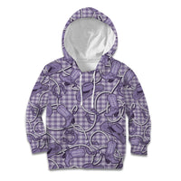 Purple Hawaii Palaka Cowboy Kid Hoodie Hawaiian Paniolo Festival Spirit LT19 Hoodie Purple - Polynesian Pride
