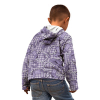 Purple Hawaii Palaka Cowboy Kid Hoodie Hawaiian Paniolo Festival Spirit LT19 - Polynesian Pride