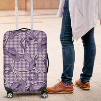 Purple Hawaii Palaka Cowboy Luggage Cover Hawaiian Paniolo Festival Spirit LT19 Purple - Polynesian Pride