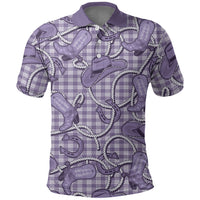 Purple Hawaii Palaka Cowboy Polo Shirt Hawaiian Paniolo Festival Spirit LT19 Purple - Polynesian Pride