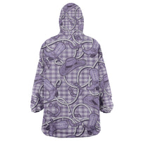 Purple Hawaii Palaka Cowboy Wearable Blanket Hoodie Hawaiian Paniolo Festival Spirit LT19 - Polynesian Pride
