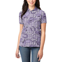 Purple Hawaii Palaka Cowboy Women Polo Shirt Hawaiian Paniolo Festival Spirit LT19 - Polynesian Pride