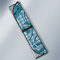 Blue Hawaii Palaka Cowboy Auto Sun Shade Hawaiian Paniolo Festival Spirit LT19 - Polynesian Pride
