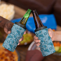 Blue Hawaii Palaka Cowboy 4 in 1 Can Cooler Tumbler Hawaiian Paniolo Festival Spirit LT19 - Polynesian Pride