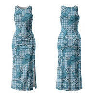 Blue Hawaii Palaka Cowboy Couples Matching Tank Maxi Dress and Hawaiian Shirt Hawaiian Paniolo Festival Spirit LT19 - Polynesian Pride