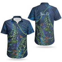 New Zealand Takahe Personalised Couples Matching Off The Shoulder Long Sleeve Dress and Hawaiian Shirt Silver Fern Galaxy Polynesian Pattern LT22 - Polynesian Pride
