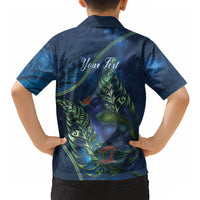New Zealand Takahe Personalised Hawaiian Shirt Silver Fern Galaxy Polynesian Pattern LT22 - Polynesian Pride