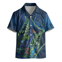 New Zealand Takahe Personalised Kid Hawaiian Shirt Silver Fern Galaxy Polynesian Pattern LT22 - Polynesian Pride