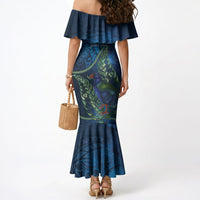 New Zealand Takahe Personalised Mermaid Dress Silver Fern Galaxy Polynesian Pattern LT22 - Polynesian Pride