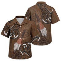 New Zealand Taiaha Family Matching Puletasi and Hawaiian Shirt Maori Weapon Silver Fern Maori Pattern