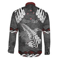 New Zealand Weka Personalised Family Matching Long Sleeve Bodycon Dress and Hawaiian Shirt Aotearoa Hen Silver Fern Maori Pattern