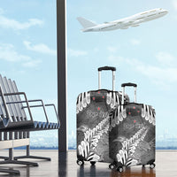 New Zealand Weka Personalised Luggage Cover Aotearoa Hen Silver Fern Maori Pattern LT22 - Polynesian Pride