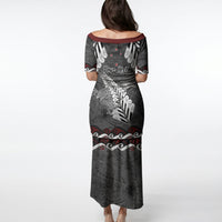 New Zealand Weka Personalised Puletasi Aotearoa Hen Silver Fern Maori Pattern LT22 - Polynesian Pride
