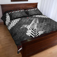 New Zealand Weka Personalised Quilt Bed Set Aotearoa Hen Silver Fern Maori Pattern