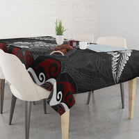 New Zealand Weka Personalised Tablecloth Aotearoa Hen Silver Fern Maori Pattern LT22 - Polynesian Pride