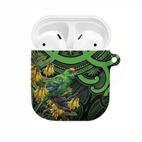New Zealand Parakeet Bird AirPods Case Maori Kakariki Kowhai Maori Pattern