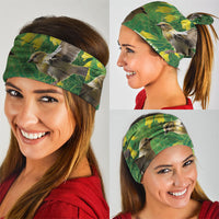 Bellbird New Zealand Personalised Neck Gaiter Kowhai Flower Maori Pattern LT22 - Polynesian Pride