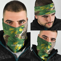 Bellbird New Zealand Personalised Neck Gaiter Kowhai Flower Maori Pattern LT22 - Polynesian Pride