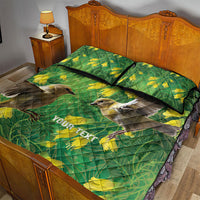 Bellbird New Zealand Personalised Quilt Bed Set Kowhai Flower Maori Pattern LT22 - Polynesian Pride