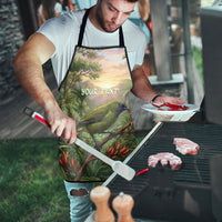 Bellbird New Zealand Personalised Apron Korimako Harakeke Flower Native Forest LT22 - Polynesian Pride