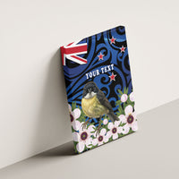 Tomtit New Zealand Personalised Canvas Wall Art Miromiro Manuka Flower Maori Pattern LT22 - Polynesian Pride