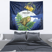 Kakapo New Zealand Personalised Tapestry Kowhai Flower Silver Fern Maori Pattern LT22 - Polynesian Pride