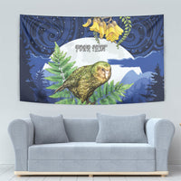 Kakapo New Zealand Personalised Tapestry Kowhai Flower Silver Fern Maori Pattern LT22 - Polynesian Pride