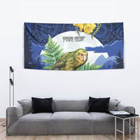 Kakapo New Zealand Personalised Tapestry Kowhai Flower Silver Fern Maori Pattern LT22 - Polynesian Pride
