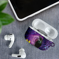 New Zealand Tui Bird Matariki AirPods Case Kowhai Flower Silver Fern Galaxy Maori Pattern