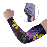 New Zealand Tui Bird Matariki Arm Sleeves Kowhai Flower Silver Fern Galaxy Maori Pattern