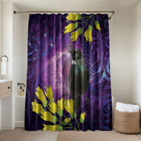 New Zealand Tui Bird Matariki Bathroom Set Kowhai Flower Silver Fern Galaxy Maori Pattern